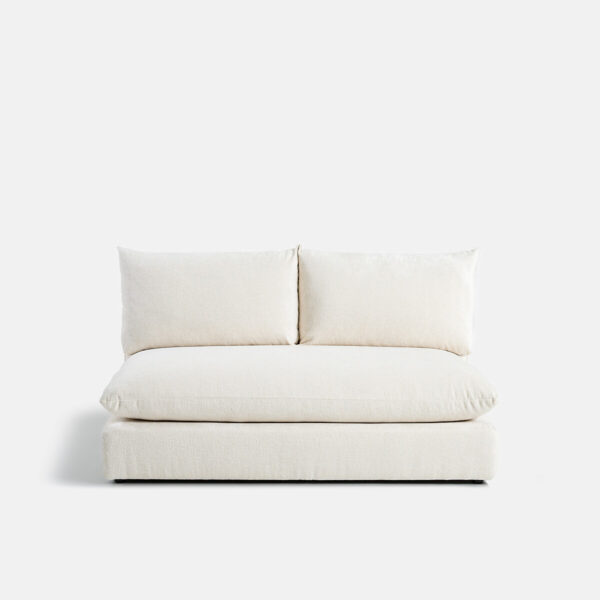 Banquette MALO LA REDOUTE INTERIEURS en velours épais texturé, deux places et modulable