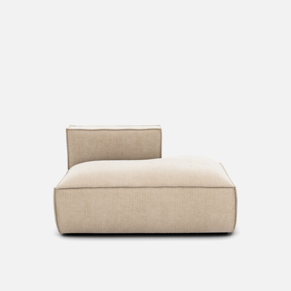 Récamière La Redoute Intérieurs Seven en velours côtelé vintage, angle droit