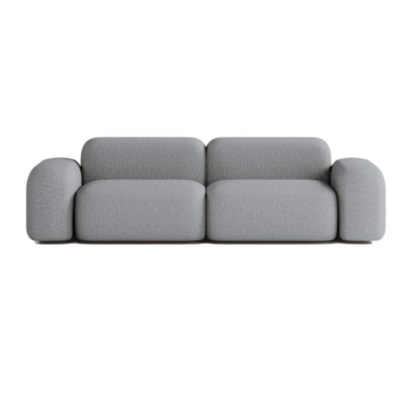 Canapé modulable ATIO Max trois places en tissu gris foncé, modules juxtaposables