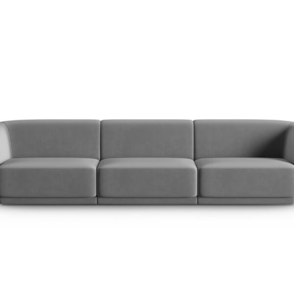 Canapé modulable CXL by Christian Lacroix en velours gris trois places