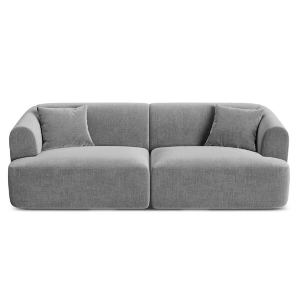 Canapé modulable Cosmopolitan Design gris en velours, format trois places