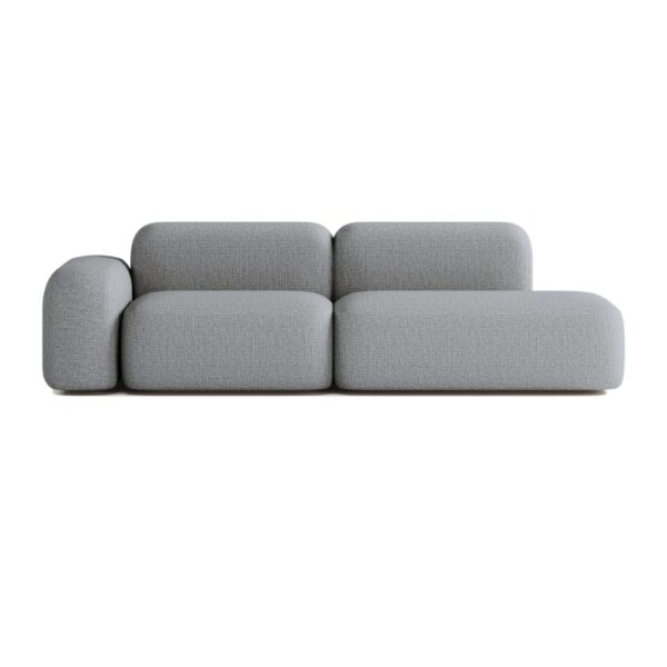 Canapé modulable ATIO Max gris foncé, composition trois places contemporaine