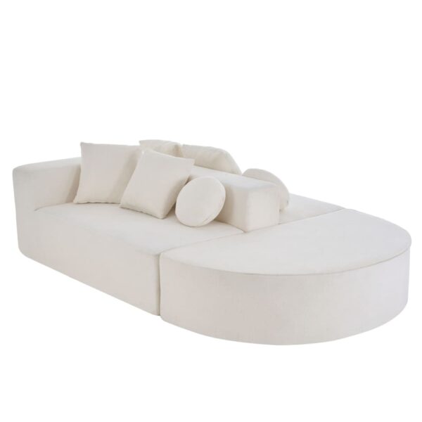 Canapé modulable Hauss Spole noir en chenille, cinq places et éléments combinables