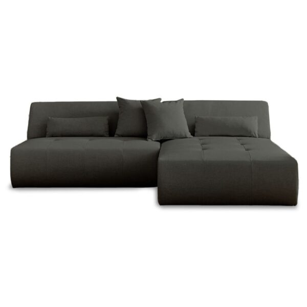 Canapé modulable Best Mobilier gris foncé avec angle réversible quatre places