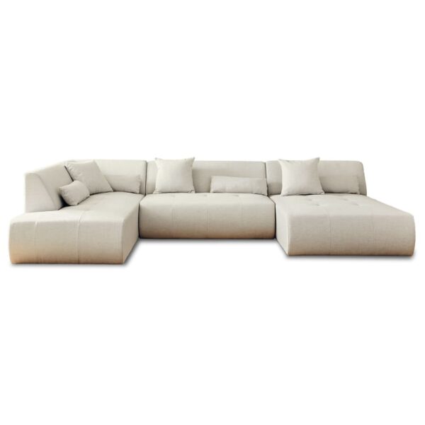 Canapé Best Mobilier Onyx panoramique d’angle gauche en tissu