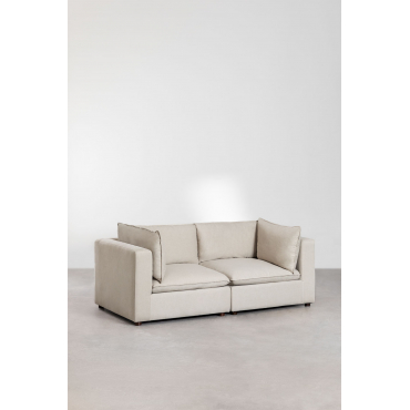 Canapé Modulaire 2 Pièces De Style Estefan Avec Accoudoirs Tapioca Beige - Sklum