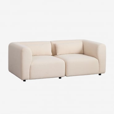 Canapé modulaire Fogler Sklum beige crème composé de deux pièces