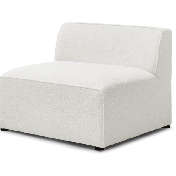 Chauffeuse BOBOCHIC MEGEVE en tissu bouclette blanc, module une place