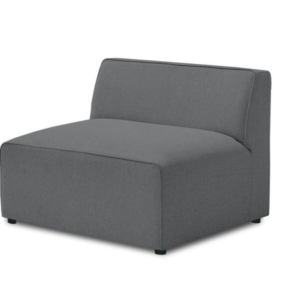 Chauffeuse modulable BOBOCHIC MEGEVE en tissu chiné gris foncé, vue de face