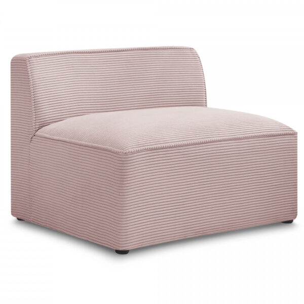 Chauffeuse Bobochic Rousseau violette en velours côtelé pour canapé modulable