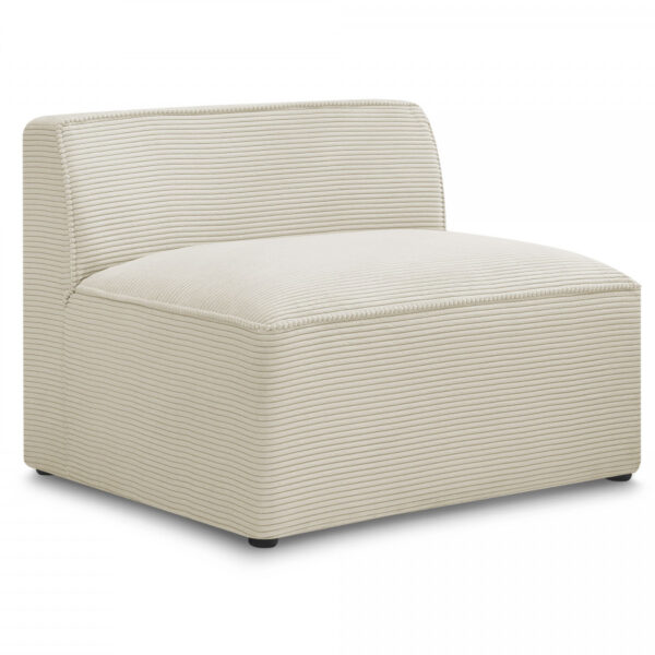 Chauffeuse BOBOCHIC ROUSSEAU en velours côtelé beige, module une place