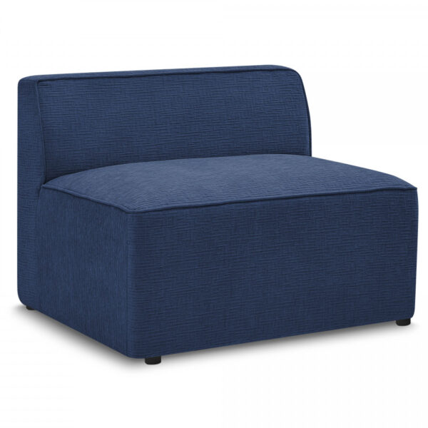 Chauffeuse Bobochic Rousseau une place en tissu texturé bleu foncé