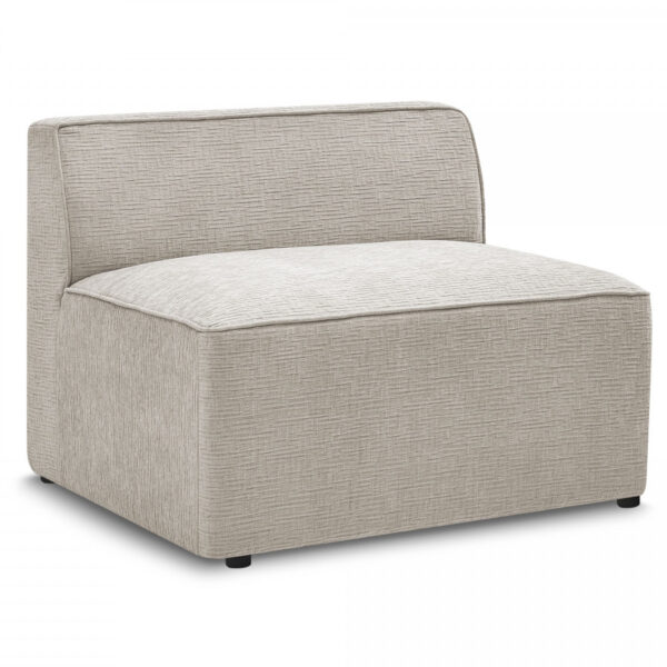 Chauffeuse BOBOCHIC ROUSSEAU beige en tissu texturé, module une place