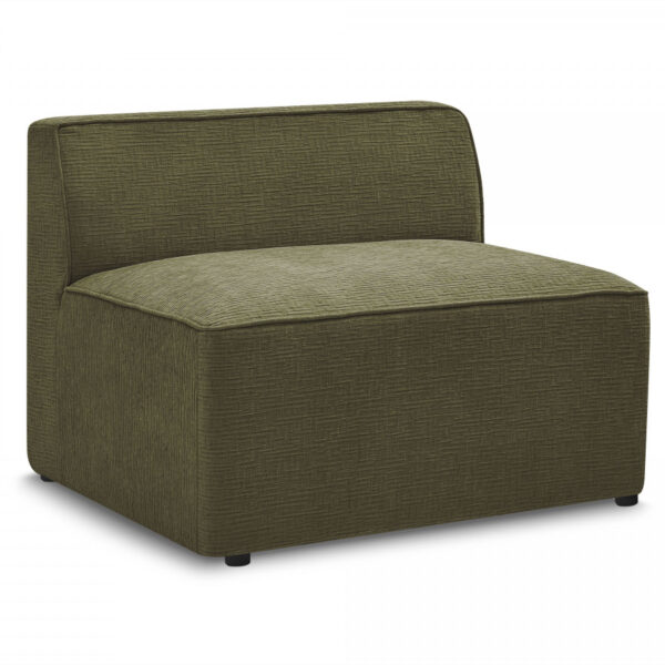 Chauffeuse BOBOCHIC ROUSSEAU en tissu texturé vert, module une place