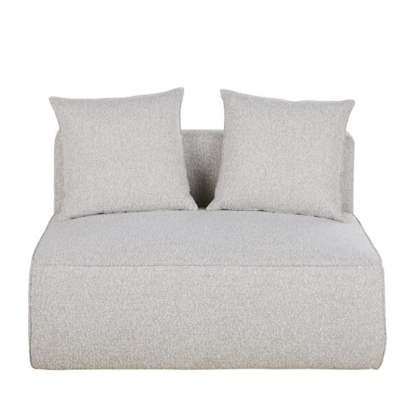 Chauffeuse BARNABY Maisons du Monde gris clair chiné pour canapé modulable