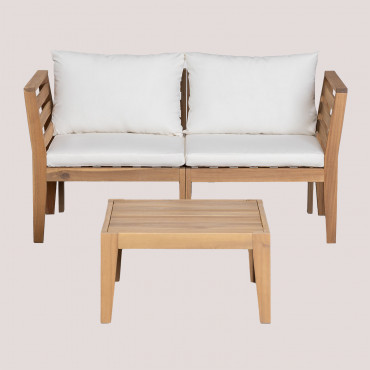 Canapé modulaire Filips Sklum avec deux fauteuils d’angle et table basse