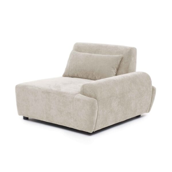 Fauteuil modulable Oviala Callisto écru avec dossier ajustable et assise réglable