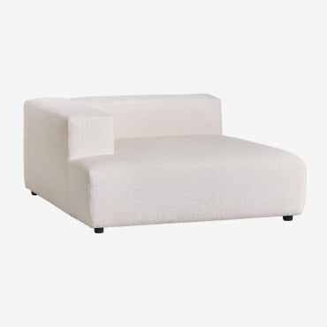Module méridienne Bruna Sklum en tissu blanc, vue de face