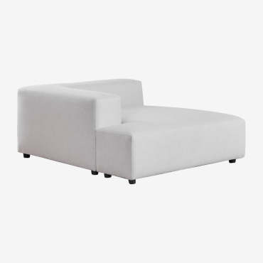 Module méridienne Bruna Sklum en tissu gris glacial avec accoudoir