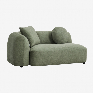Canapé modulable Coco Sklum en chenille vert sauge avec angle gauche