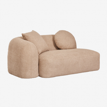 Canapé modulable Coco Sklum, module d’angle gauche en chenille brune